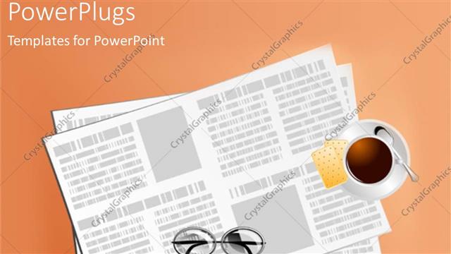  Presentation with newspaper - A number of papers with glasses on top