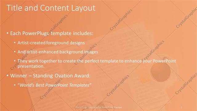 Title and Content presentation slide layout