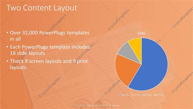 Two Content presentation slide layout