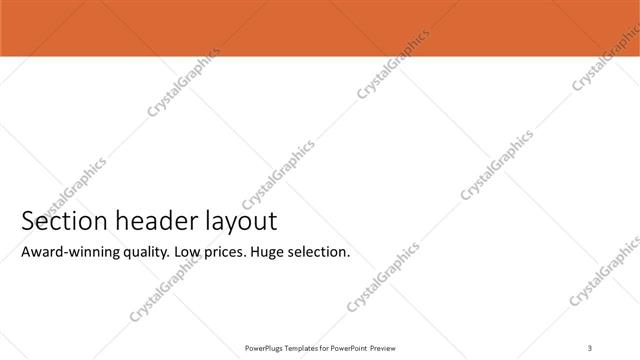 Section Header presentation slide layout