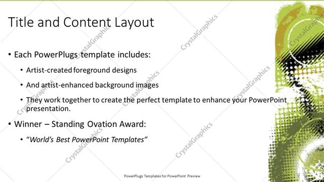 Title and Content presentation slide layout