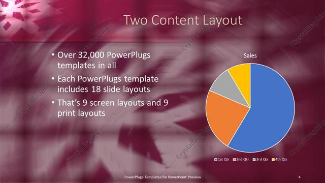 Two Content presentation slide layout