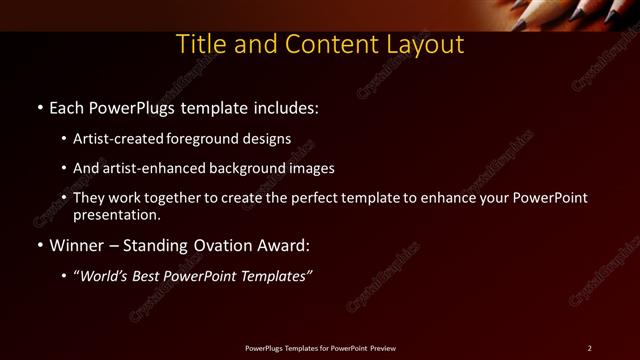 Title and Content presentation slide layout