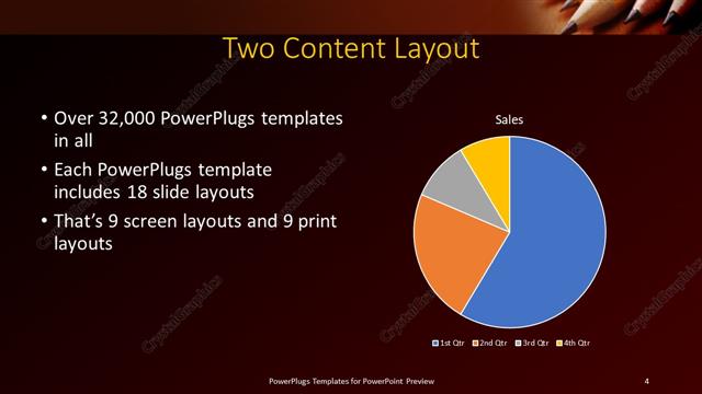 Two Content presentation slide layout