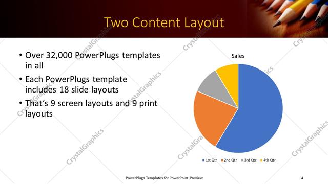 Two Content presentation slide layout