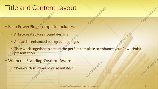 Title and Content presentation slide layout