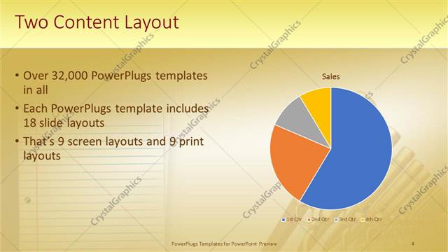 Two Content presentation slide layout