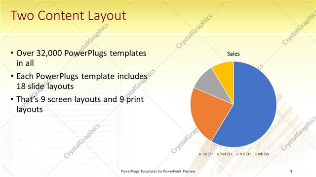 Two Content presentation slide layout