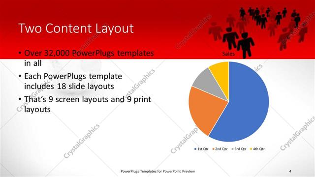 Two Content presentation slide layout