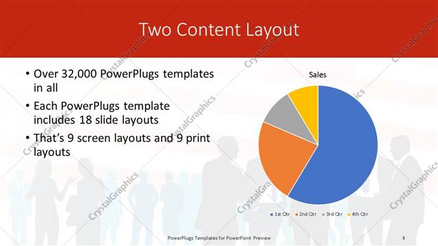 Two Content presentation slide layout