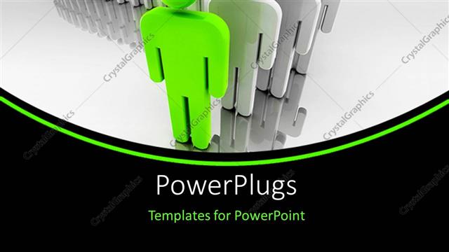  Presentation with leader - A number of people in the background with place for text