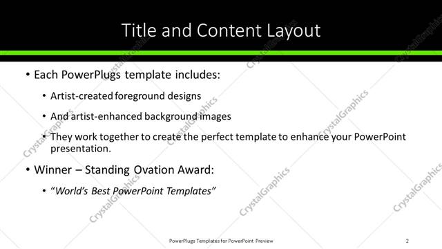 Title and Content presentation slide layout