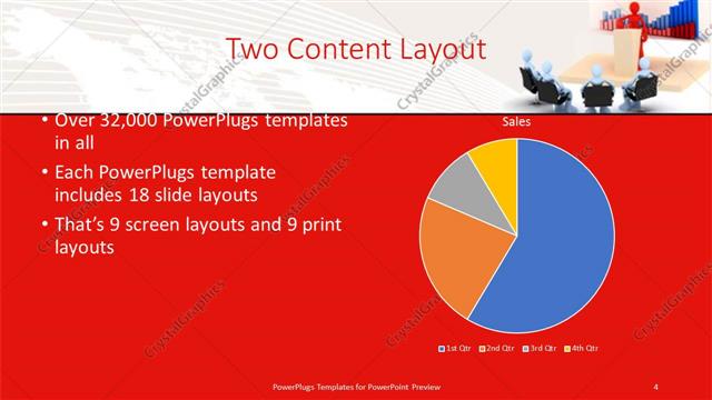 Two Content presentation slide layout