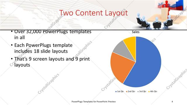 Two Content presentation slide layout