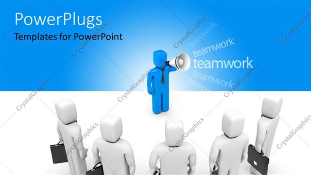  Presentation with leader - A number of people being guided by their leader