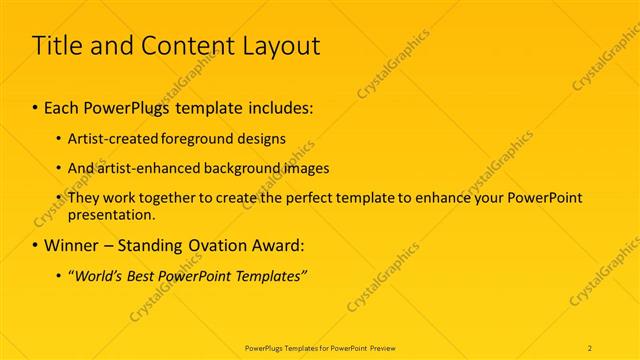 Title and Content presentation slide layout