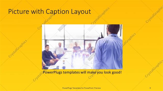 Picture with Caption presentation slide layout