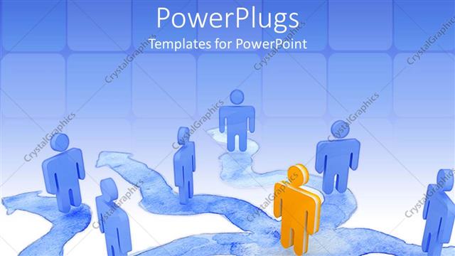  Presentation with intersection - A number of people being lead by one person