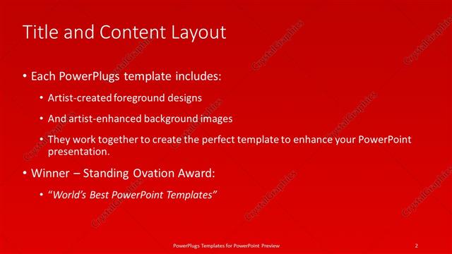 Title and Content presentation slide layout