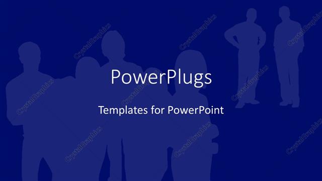  Presentation with corporate - A number of people with bluish background