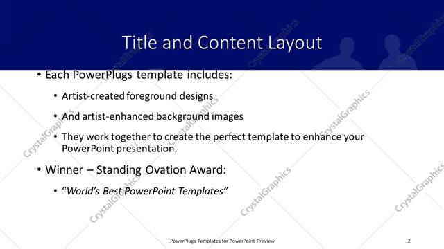 Title and Content presentation slide layout