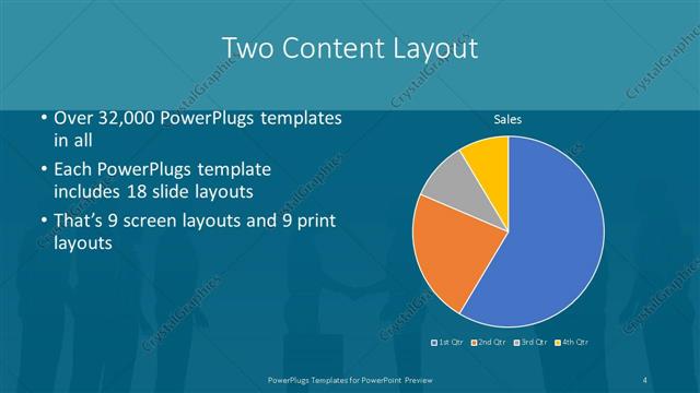 Two Content presentation slide layout