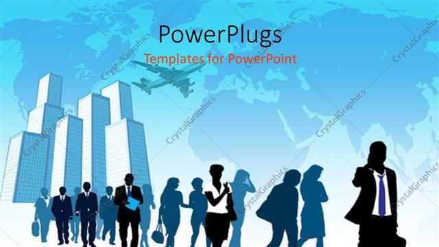  Presentation with buildings - A number of people with buildings in the background