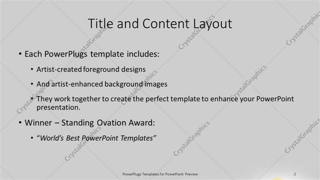 Title and Content presentation slide layout