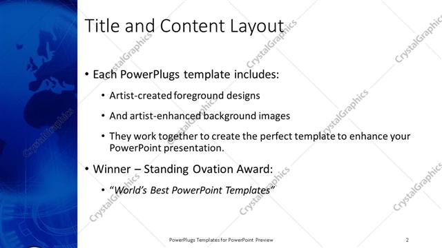 Title and Content presentation slide layout