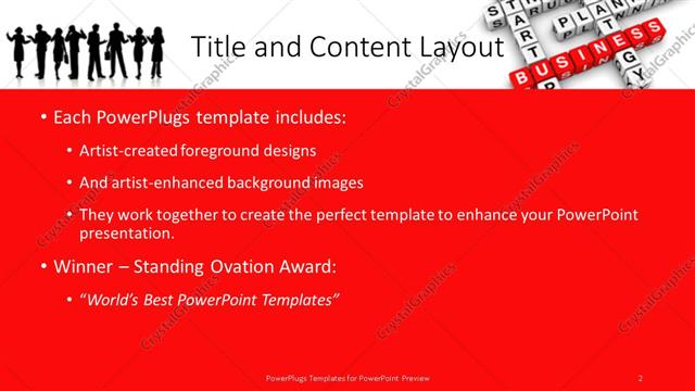 Title and Content presentation slide layout
