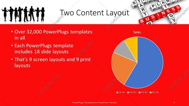 Two Content presentation slide layout