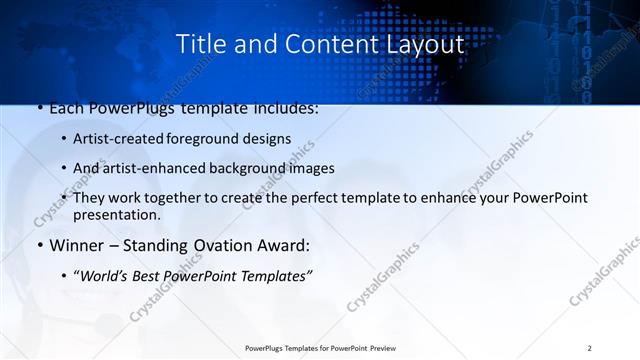 Title and Content presentation slide layout