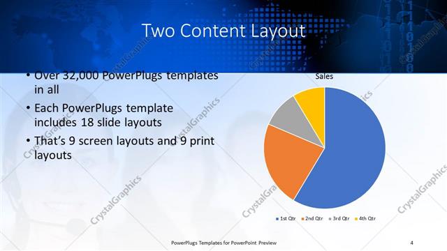 Two Content presentation slide layout