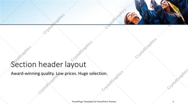 Section Header presentation slide layout
