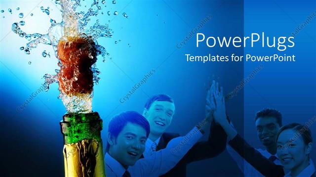  Presentation with office - A number of people celebrating in office