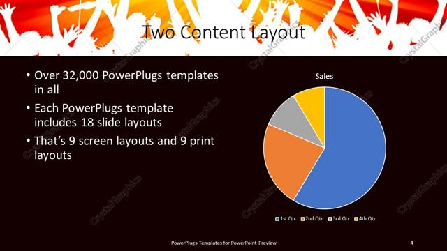 Two Content presentation slide layout