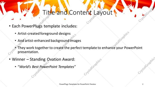 Title and Content presentation slide layout