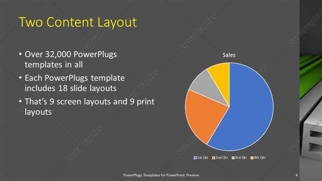 Two Content presentation slide layout