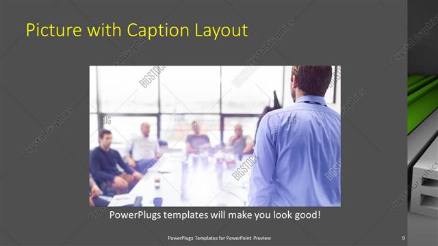 Picture with Caption presentation slide layout