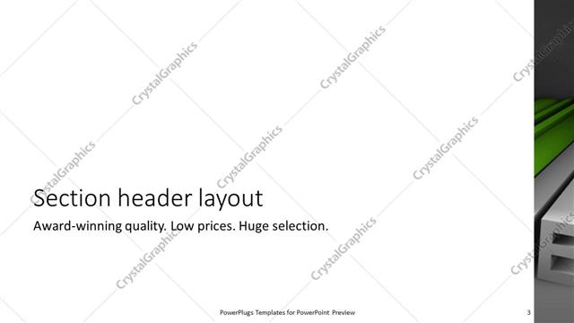 Section Header presentation slide layout