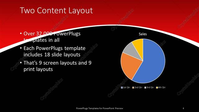 Two Content presentation slide layout