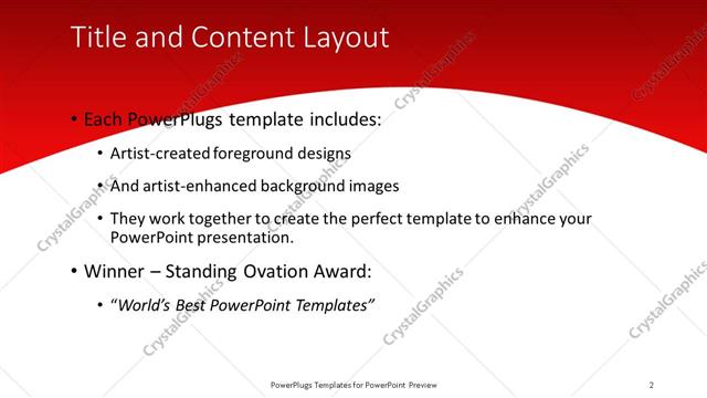 Title and Content presentation slide layout