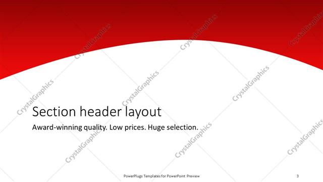 Section Header presentation slide layout