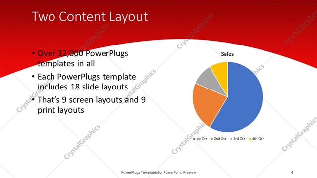 Two Content presentation slide layout