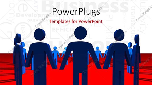  Presentation with group - A number of people in a circle and white background