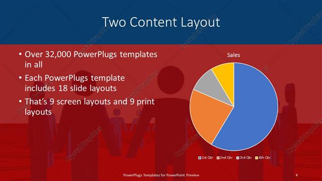 Two Content presentation slide layout