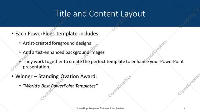 Title and Content presentation slide layout