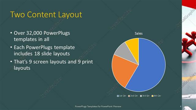 Two Content presentation slide layout