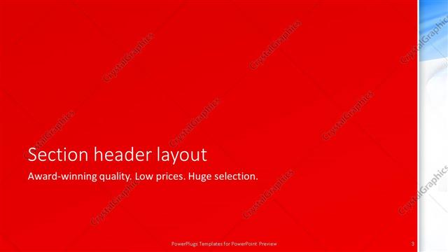 Section Header presentation slide layout