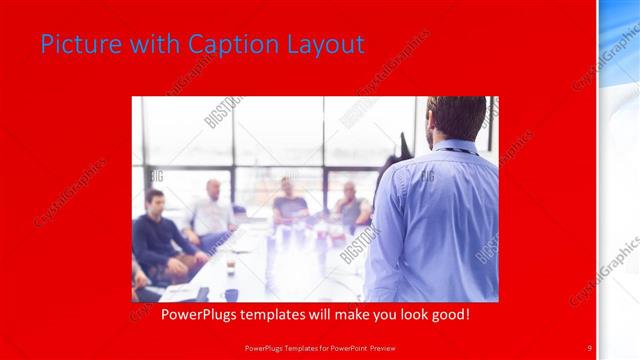 Picture with Caption presentation slide layout